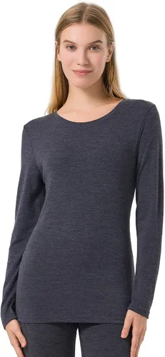 Vista 31 de 100% lana merino capa base mujer suave térmica manga larga camisa diaria Crema natural