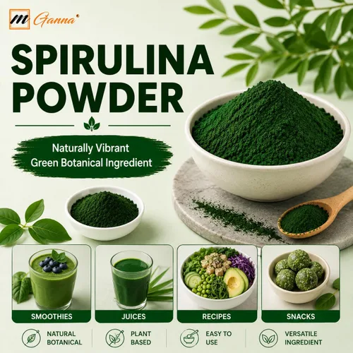 Vista 6 de Polvo 100% espirulina/polvo de algas verdes azules 0.5 libras / 8.01 oz