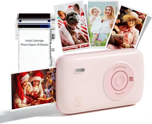 Vista 6 de HPRT CP2100 Impresora fotográfica portátil para iPhone, impresora de imágenes inalámbrica para smartphone, impresora de fotos móviles de 2 x 3