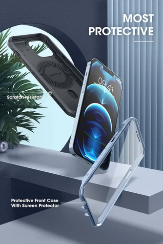 Vista 6 de SUPCASE Funda MagSafe para iPhone 13 Pro Max con soporte (Unicorn Beetle Pro Mag), [protector de pantalla integrado y clip para cinturón] Funda