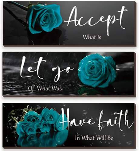 Vista 16 de ZINYAZHE 3 Piezas de Decoración de Pared en Blanco y Negro, Arte de Pared Inspirador de Flores de Madera, Rosas Blancas para Baño, con Frases Rosa