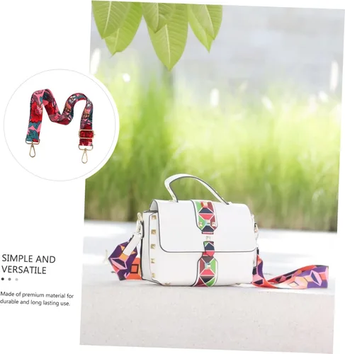 Vista 6 de EXCEART 8 pcs Backpack Straps Nylon Bag Strap Cross Body Bag Strap Purses Crossbody Strap Canvas Crossbody Strap Buckle Straps Long Handbag Strap