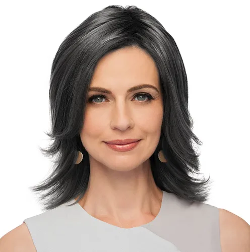 Vista 7 de Top Perfect Hair Topper Color GL 33-130 SANGRIA - Pelucas Gabor de 10 pulgadas de largo clip en Flexlite sintético oculta el cabello adelgazante