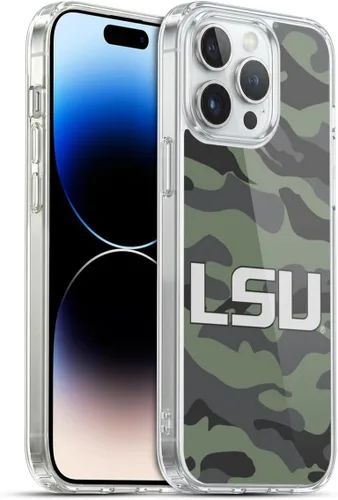 Vista 102 de Head Case Designs Funda de gel suave con licencia oficial de la Universidad Estatal de Louisiana LSU Camou compatible con Apple iPhone 7 Plus/iPhone