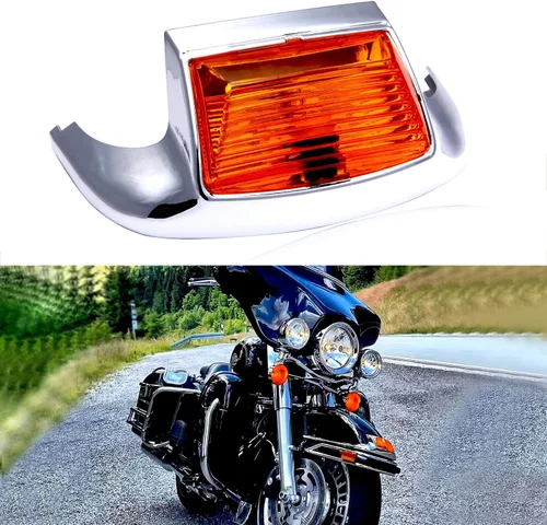 Vista 10 de Rich Choices Luces LED de guardabarros delantero ámbar y luces LED rojas de extremo de guardabarros trasero compatibles con Harley Road King Electra