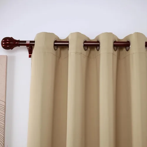 Vista 3 de INLINAS Cortinas opacas para dormitorio, aislamiento térmico, reducción de ruido, ahorro de energía, juego de 2 paneles de 52 pulgadas de ancho x 84