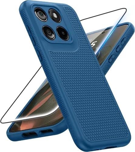 Vista 191 de FNTCASE Funda para iPhone 14 Pro Max color azul: [compatible con Magsafe] Funda magnética mate sólida con [protección completa de la cámara]