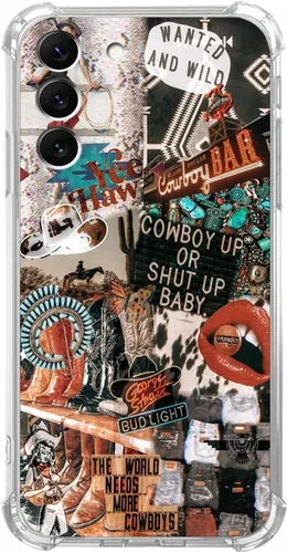 Vista 6 de Funda de collage estético para Samsung Galaxy S21, patrón de citas positivas, funda de TPU suave de moda compatible con Galaxy S21