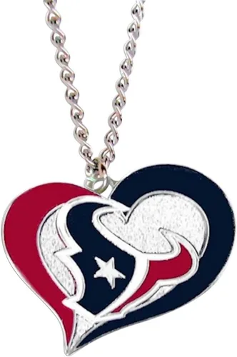 Vista 2 de Collar con colgante de corazón en espiral de la NFL - Joyería de regalo para mamá, esposa, hermana, hija, mejor amiga - Regalo ideal