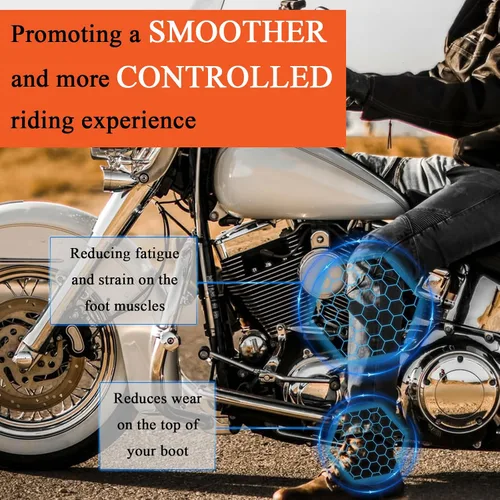 Vista 2 de FOVPLUE Palancas de cambio de talón/punta con clavijas de cambio, clavijas de cambio delanteras y traseras para Harley '86-'17 FL Softail