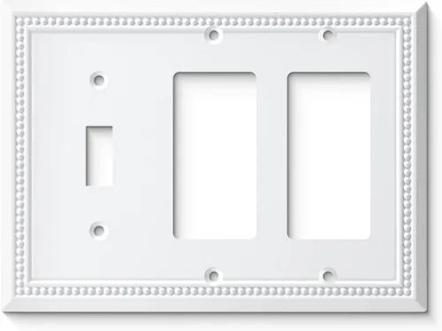 Vista 41 de Henne Bery Sunken Pearls - placa decorativa de pared, placa decorativa de pared, tapa de salida de la placa del interruptor, aleación de zinc sólida