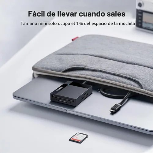Vista 9 de UGREEN Lector de tarjetas SD USB C Adaptador de tarjeta de memoria 4 en 1