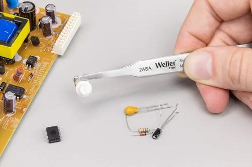 Vista 6 de Erem "Weller Erem 2ASA Pinza magnética recta o redonda de acero inoxidable ancha