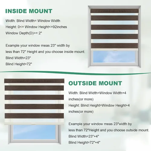 Vista 6 de Tonature Persianas de cebra tejidas naturales para ventanas, persianas enrollables inalámbricas para filtrar la luz, tela de doble capa para puerta