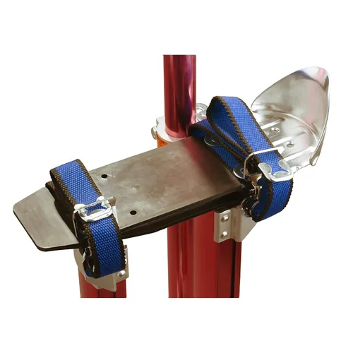 Vista 4 de Pentagon Tools - Pilotes de aluminio con resorte de 18 a 30 pulgadas con una correa de talón de bloqueo para construcción, pintura y acabado (rojo)