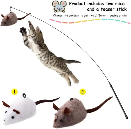 Vista 2 de PAZ'S GIFT Juguetes para gatos de felpa con hierba gatera, juguetes para patadas para gatos, limpia los dientes, elimina el mal aliento, adorables