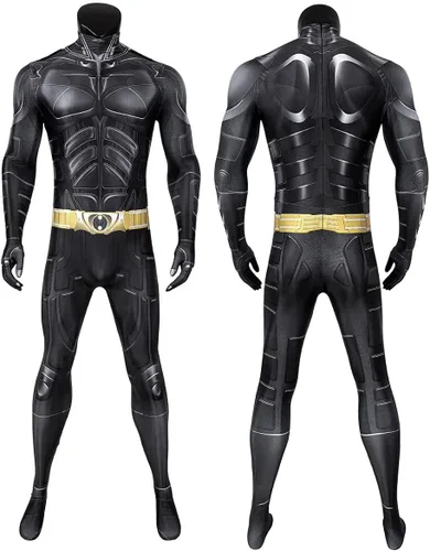 Vista 2 de Bruce Wayne - Disfraz de superhéroe de poliéster para adultos disfraz de cosplay de lujo para hombres