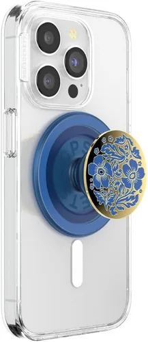Vista 20 de Agarre para teléfono PopSockets con soporte expansible, agarre adhesivo, azul - Cobalto mate