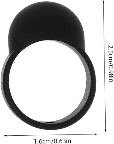 Vista 2 de Fundas de silicona para dedos para tambor de mano, cómodas cubiertas para tambor de lengua, control mejorado, reducción de ruido, rosa y negro