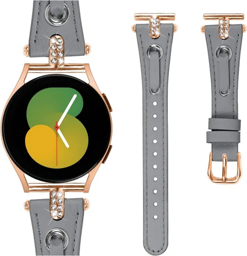 Vista 13 de DEALELE Correas compatibles con Samsung Galaxy Watch 6/6 Classic / 5/5 Pro / 4/4 Classic/Galaxy 3 1.614 in / Active 2, correa de repuesto de cuero