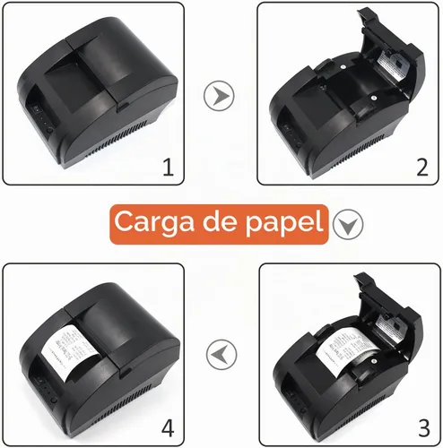 Vista 4 de symcode Impresora térmica de recibos USB de 2.283 in, impresión de alta velocidad de 3.543 in/seg, compatible con ESC/POS Print Commands Set