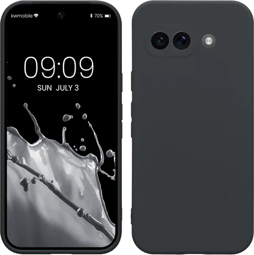 Vista 53 de kwmobile Funda compatible con Google Pixel 9 - Funda protectora delgada de TPU para teléfono - Acabado mate suave - Piedra antigua