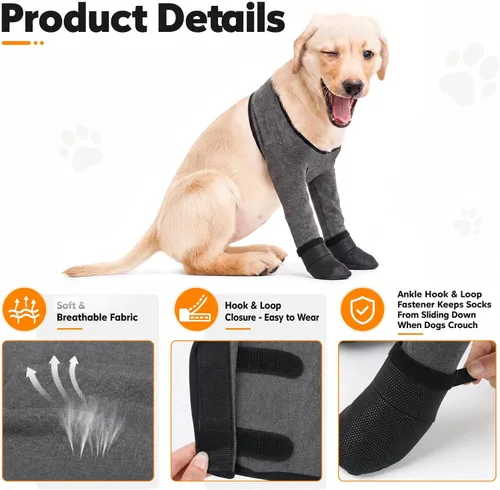 Vista 4 de Funda para patas de perro y protectores de patas, botas