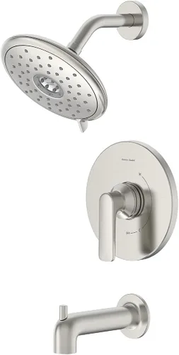 Vista 6 de American Standard TU061508.295 - Kit de molduras para bañera y ducha, 1.8 GPM, níquel cepillado