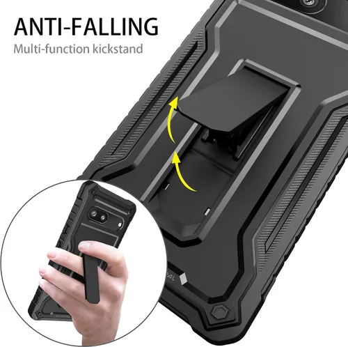 Vista 7 de Funda para Google Pixel 7, protección de grado militar a prueba de golpes con protector de pantalla HD de vidrio templado y soporte compatible
