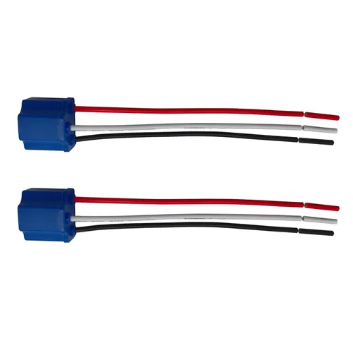 Vista 3 de Audak 2 piezas H4 9003 HB2 enchufes de arnés de cableado de cerámica de alta resistencia con conector hembra para faros comunes o antiniebla