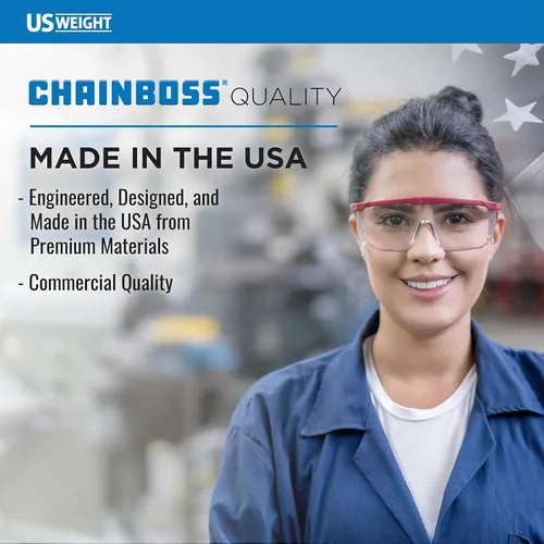Vista 8 de US Weight (Fabricado en EE. UU.) Cadena de seguridad de plástico negro de 2" x 10 pies con tecnología SunShield resistente a los rayos UV