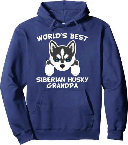 Vista 5 de World's Best Siberian Husky Grandpa Dog Granddog Sudadera con capucha
