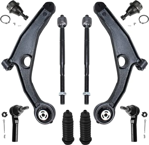 Vista 199 de Detroit Axle - Kit de suspensión delantera de 10 piezas para Chevrolet Trailblazer GMC Envoy 2004-2007 2005 2006 Soportes de brazo de control