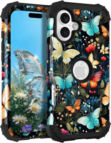 Vista 121 de Hocase Funda para iPhone SE 2022/2020, resistente a prueba de golpes, de plástico duro+goma de silicona, funda protectora híbrida para iPhone SE
