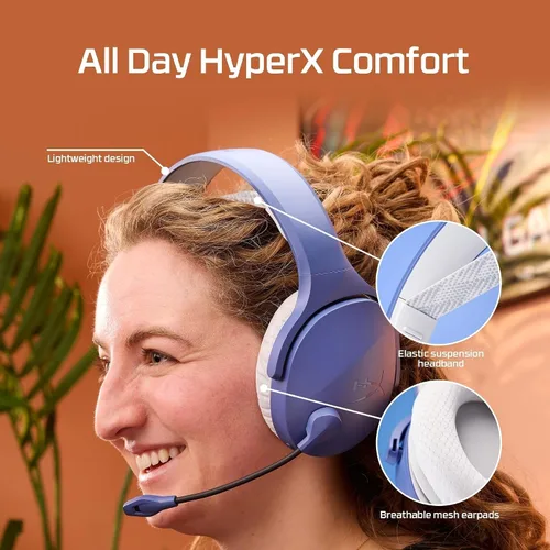 Vista 6 de HyperX Cloud Jet - Auriculares inalámbricos duales para juegos, dongle de 2.4 GHz, Bluetooth 5.3, PC, PS5, móvil, USB-A - Negro
