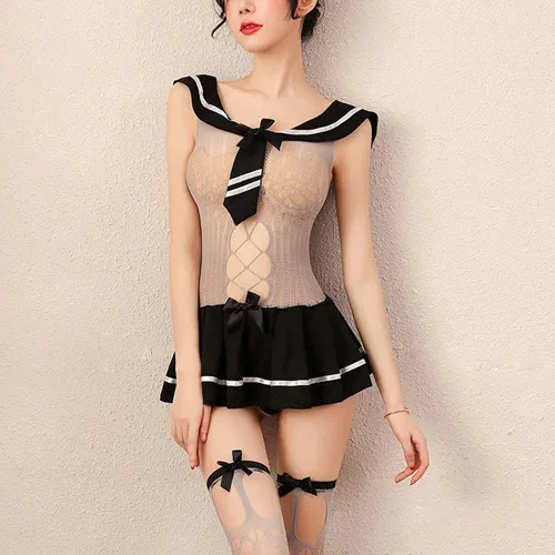 Vista 4 de SFBBCLOZ Schoolgirl Lingerie for Women Schoolgirl Outfit Lingerie Cosplay Lingerie Set Costumes for Women Naughty