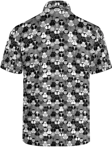 Vista 2 de Camisas polo divertidas para hombre de los años 80, camisas de golf de secado rápido que absorben la humedad, divertidas camisas polo de golf