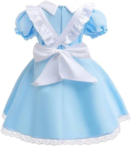 Vista 2 de Dressy Daisy Fancy Wonderland - Conjunto de disfraz de fiesta con delantal y diadema para niñas pequeñas, talla 2T a 14