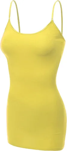 Vista 345 de Emmalise Camisola larga casual básica para mujer, con tirantes ajustables, top en capas