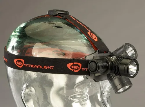 Vista 2 de Streamlight 61304 ProTac HL - Linterna frontal táctica de 635 lúmenes y 8,500 candelas con cabeza inclinada de 90°, incluye tiras de goma