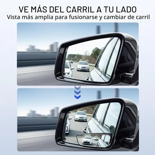 Vista 2 de WildAuto Espejo de Punto Ciego, Espejo Auxiliar Universal Ajustable de Ángulo Amplio para Coches (Adhesivo, 2 piezas)