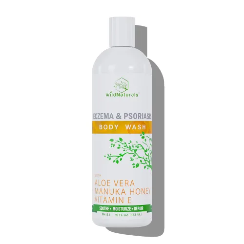 Vista 10 de Gel de baño orgánico - Gel de baño hidratante para piel sensible y alivio de la picazón - Gel de baño exfoliante para hombres y mujeres