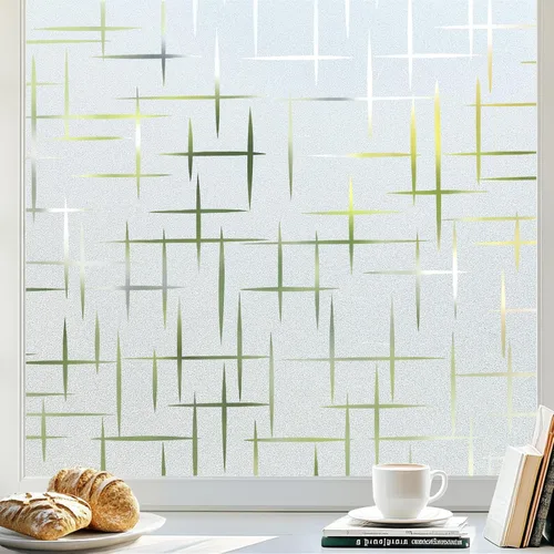 Vista 11 de rabbitgoo Película de privacidad para ventana, película de vidrio esmerilado, adhesivo decorativo de privacidad, bloqueo UV, adhesivo estaico