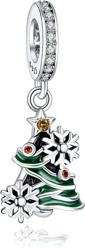 Vista 12 de Annmors S925 Silver Christmas Charms for Women Pandora Moments Bracelet Venado de Navidad