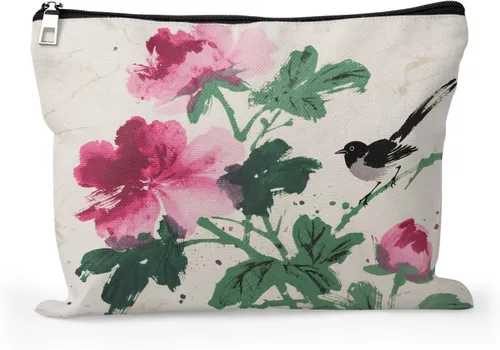 Vista 11 de Bolsa de maquillaje para mujer, Corazones de cactus de alpaca