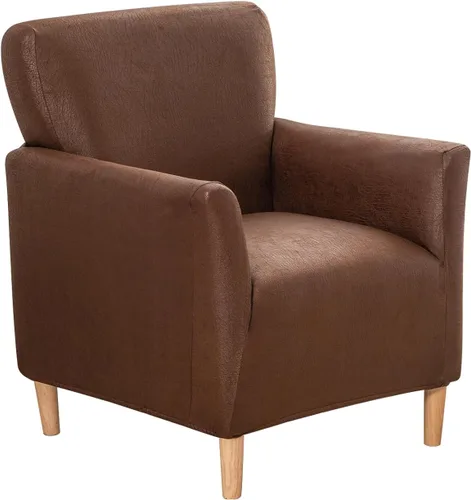 Vista 15 de LiveGo - Funda elástica para sillón de mediados de siglo moderno de 1 pieza, fundas de acento de jacquard para silla con brazos, fundas impermeables