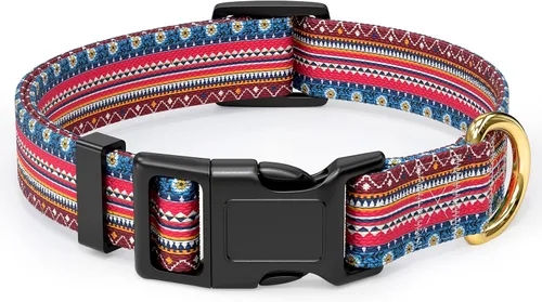 Vista 33 de Rnivvi Collar para perros pequeños, bonito collar resistente y ajustable para cachorros con hebilla de liberación rápida para machos, hembras