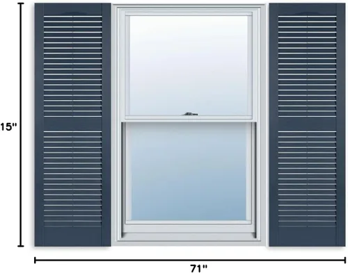 Vista 13 de Persianas estándar exteriores de vinilo para ventanas Borgoña