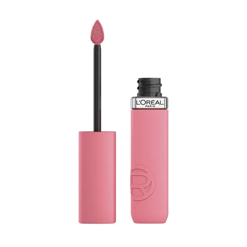 Vista 5 de L’Oréal Paris Infallible Matte Resistance - Labial líquido, hasta 16 horas de duración, tono First Kiss 600, 0.16 onzas líquidas 600 Primer beso