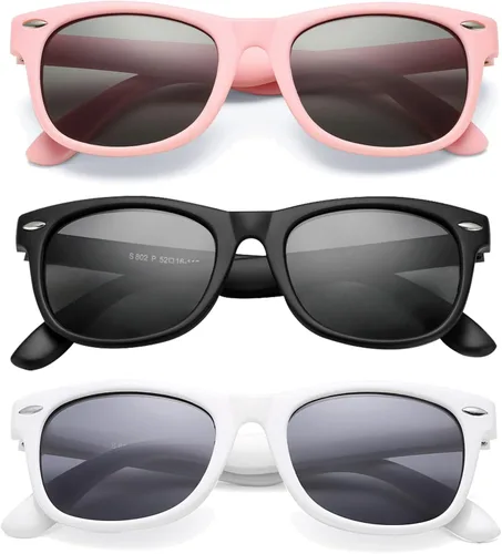 Vista 37 de Lentes de sol polarizados de goma elastómero termoplástico (TPEE) flexible, para niñas y niños de 3 a 9 años